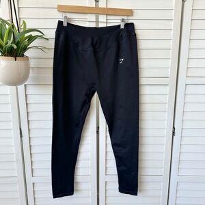 Gymshark Sweat Seamless Leggings Black Athletic Gym Workout Pants Women Size XXL